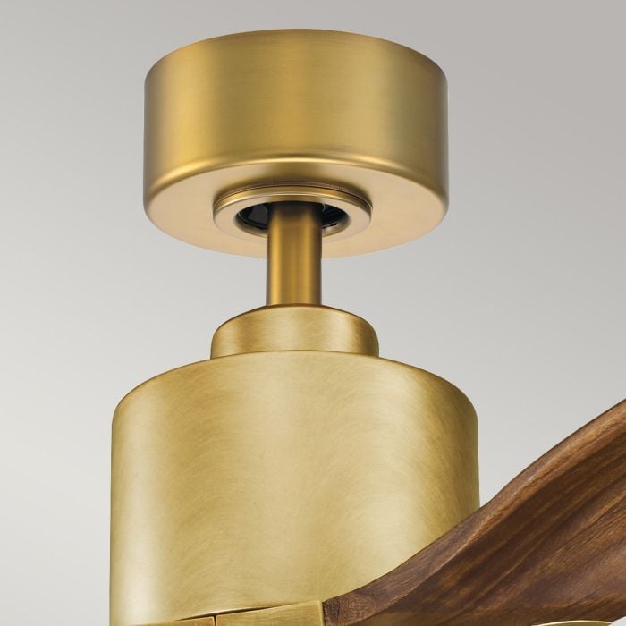 Elstead Lighting Ridley II - 52in / 132cm Fan - Natural Brass