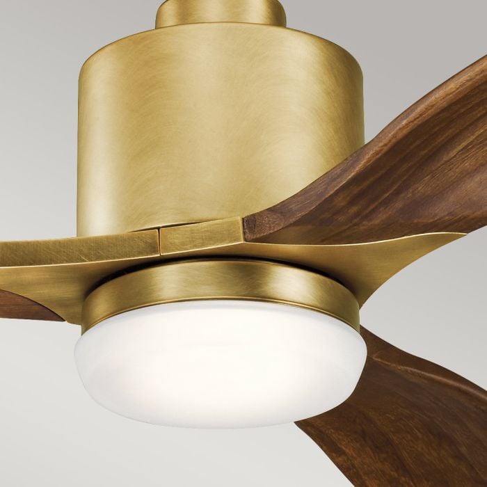 Elstead Lighting Ridley II - 52in / 132cm Fan - Natural Brass