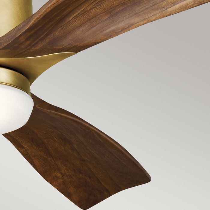 Elstead Lighting Ridley II - 52in / 132cm Fan - Natural Brass