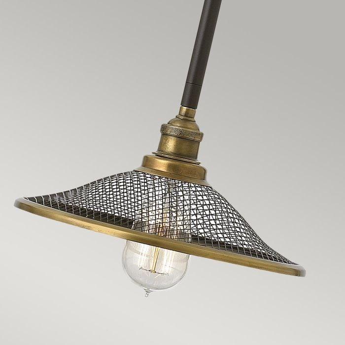 Elstead Lighting Rigby 1 Light Pendant - Buckeye Bronze And Brass