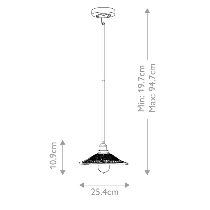 Elstead Lighting Rigby 1 Light Pendant - Buckeye Bronze And Brass
