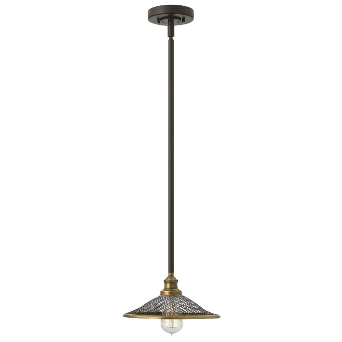 elstead lighting Rigby 1 Light Pendant - Buckeye Bronze and Brass