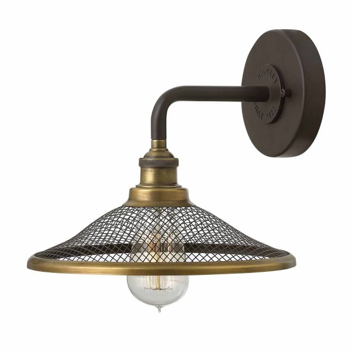 elstead lighting Rigby 1 Light Wall Light - Buckeye Bronze and Brass