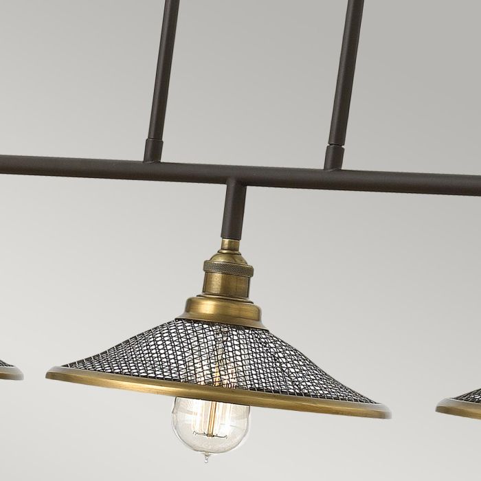 Elstead Lighting Rigby 3 Light Island Chandelier - Buckeye Bronze And Brass