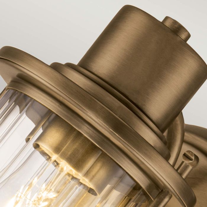 Elstead Lighting Riggs 1 Light Wall Light - Weathered Brass