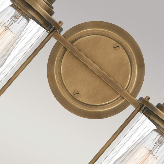 Elstead Lighting Riggs 2 Light Wall Light - Weathered Brass