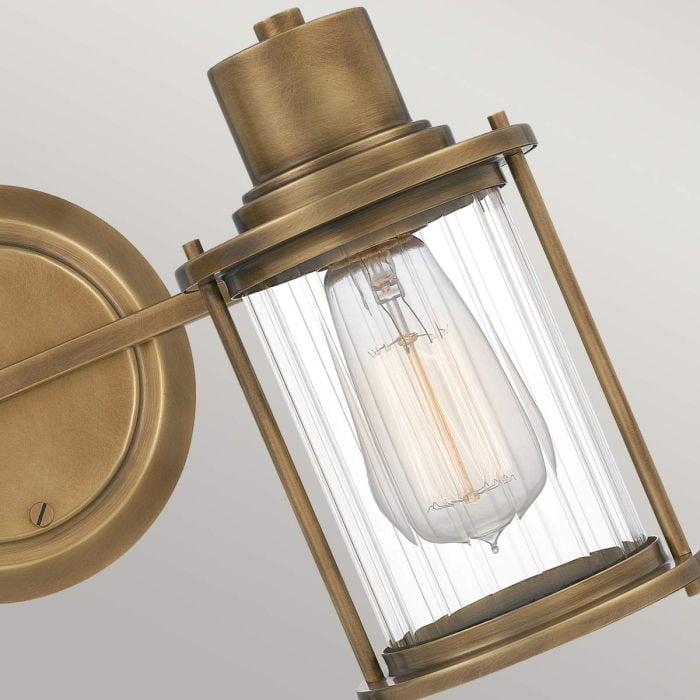 Elstead Lighting Riggs 2 Light Wall Light - Weathered Brass