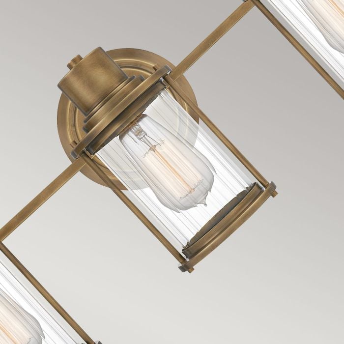 Elstead Lighting Riggs 3 Light Wall Light - Weathered Brass