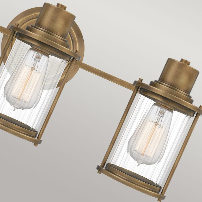 Elstead Lighting Riggs 3 Light Wall Light - Weathered Brass