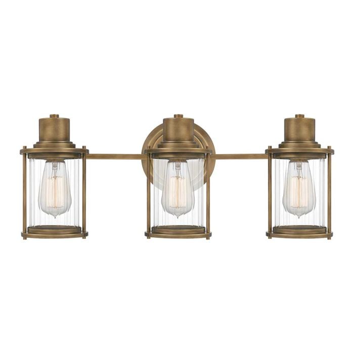 elstead lighting Riggs 3 Light Wall Light - Weathered Brass