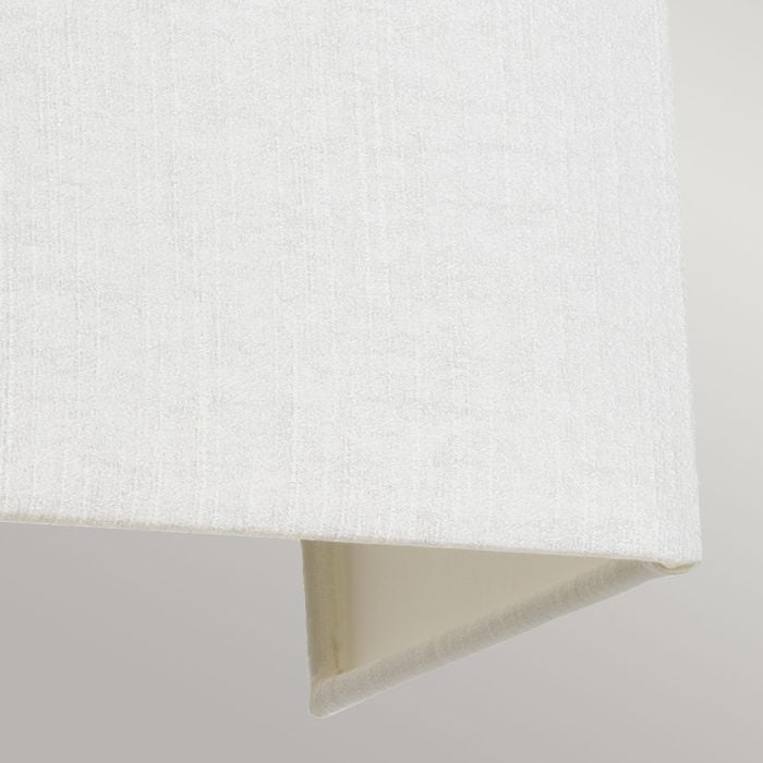 Elstead Lighting Riley Large Rectangular Wall Light With Aged Brass Back Plate With Ivory Shade