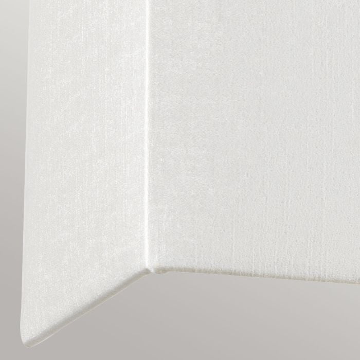Elstead Lighting Riley Large Rectangular Wall Light With Polished Chrome Back Plate With Ivory Shade