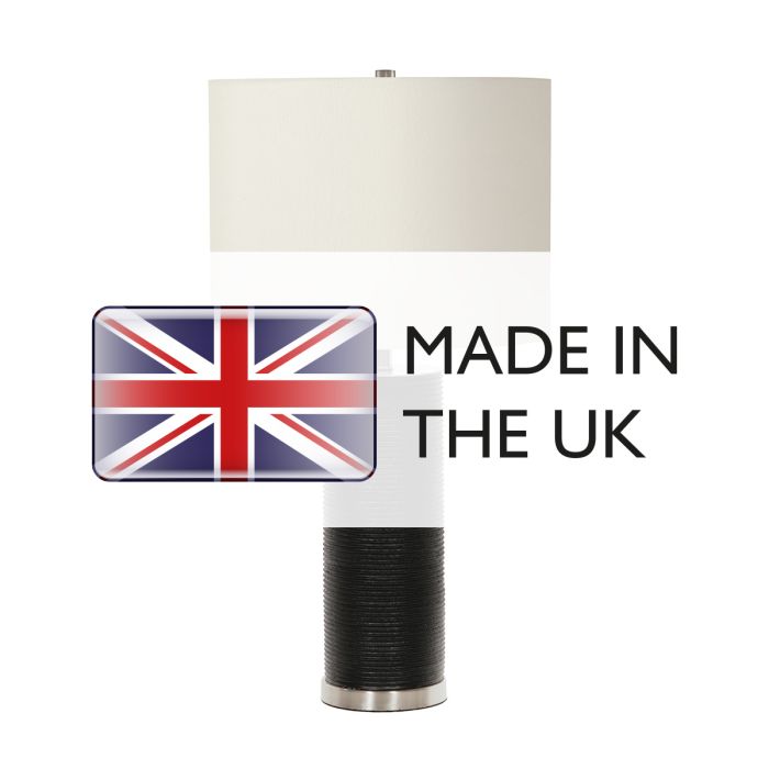 Elstead Lighting Ripple 1 Light Table Lamp - Black With White Shade