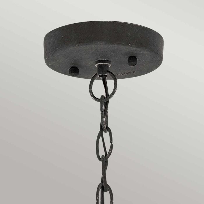 Elstead Lighting Riverwood 8" Chain Lantern - Weathered Zinc