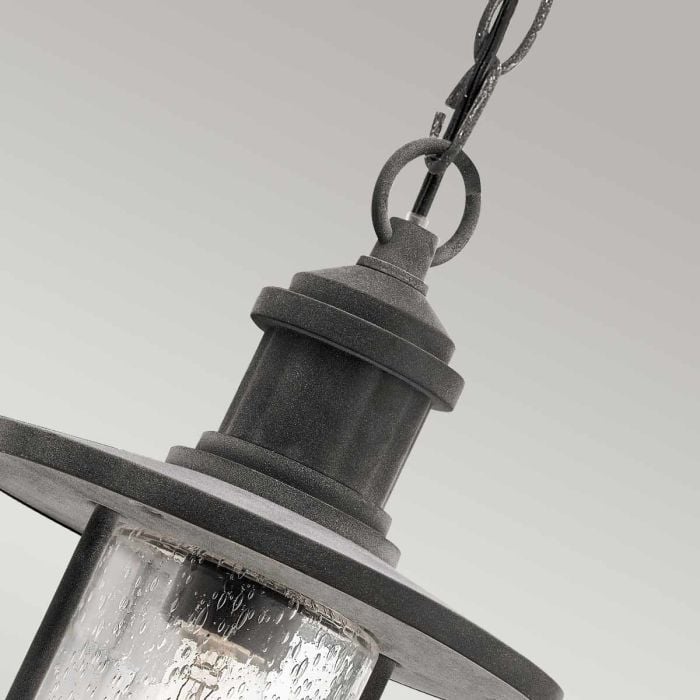 Elstead Lighting Riverwood 8" Chain Lantern - Weathered Zinc