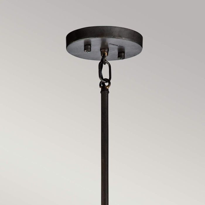 Elstead Lighting Rocklyn 3 Light Chandelier - Raw Steel