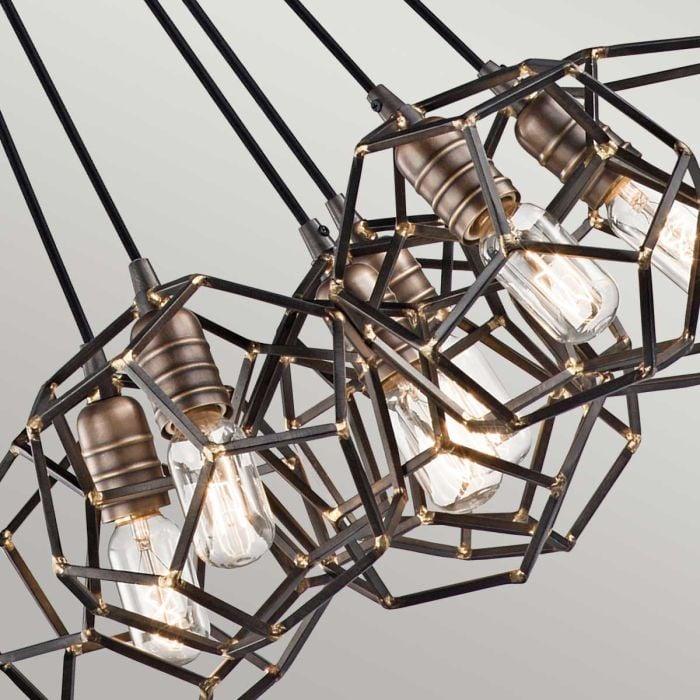 Elstead Lighting Rocklyn 6 Light Chandelier - Raw Steel
