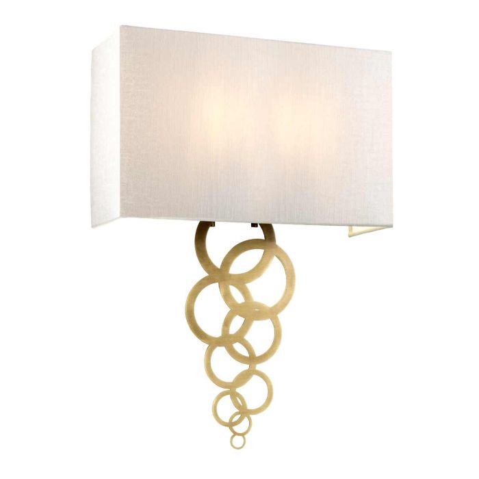 elstead lighting Rosa Large 2 Light Wall Light - Aged Brass