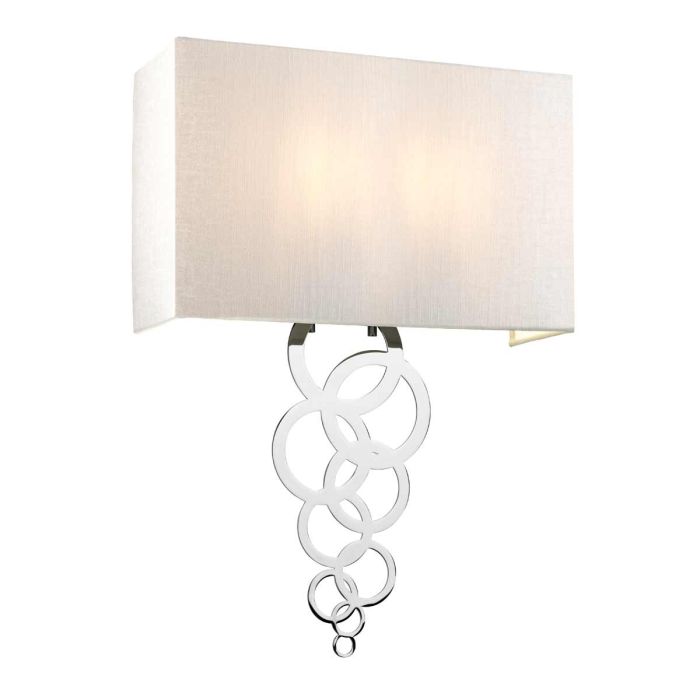 elstead lighting Rosa Large 2 Light Wall Light - Polished Chrome