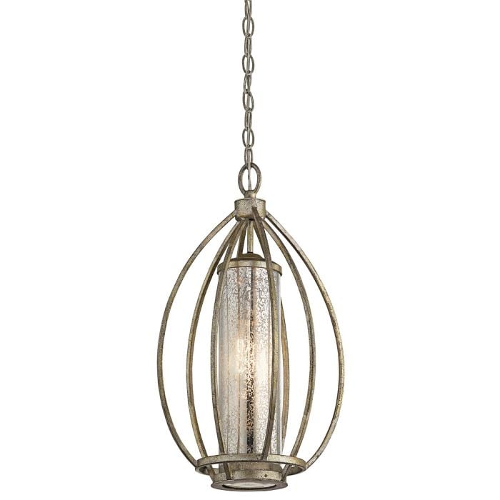 elstead lighting Rosalie 1 Light Pendant - Sterling Gold
