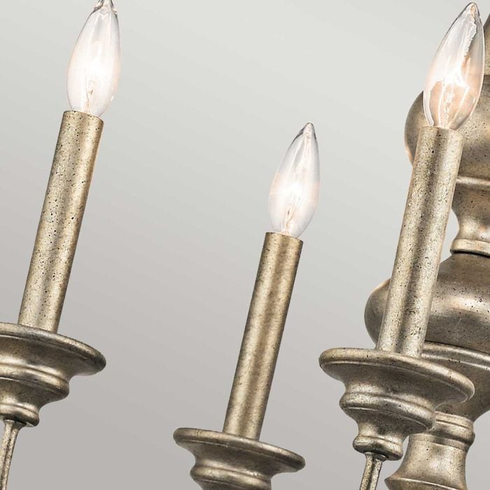 Elstead Lighting Rosalie 5 Light Chandelier - Sterling Gold