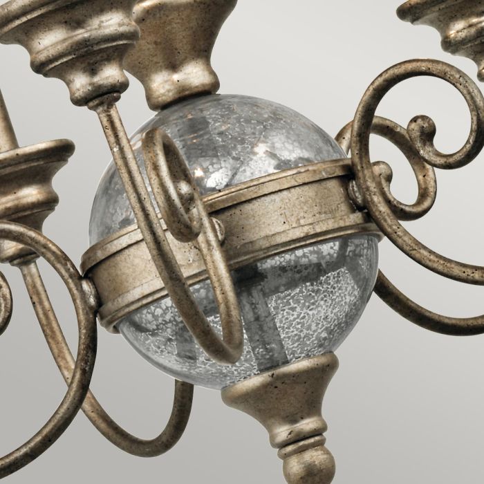 Elstead Lighting Rosalie 5 Light Mini Chandelier - Sterling Gold