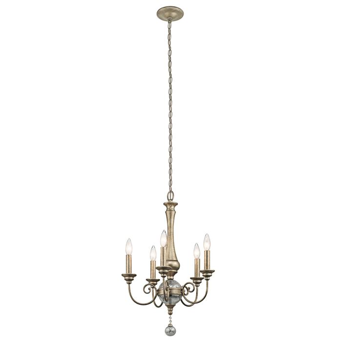 elstead lighting Rosalie 5 Light Mini Chandelier - Sterling Gold