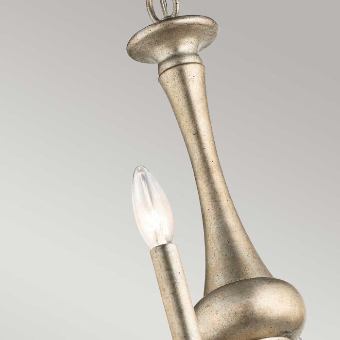 Elstead Lighting Rosalie 8 Light Chandelier - Sterling Gold
