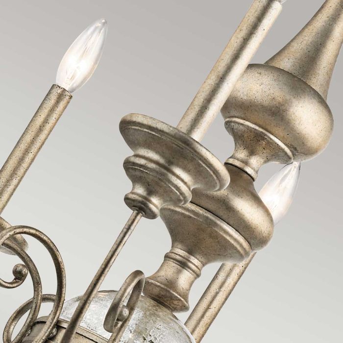 Elstead Lighting Rosalie 8 Light Chandelier - Sterling Gold