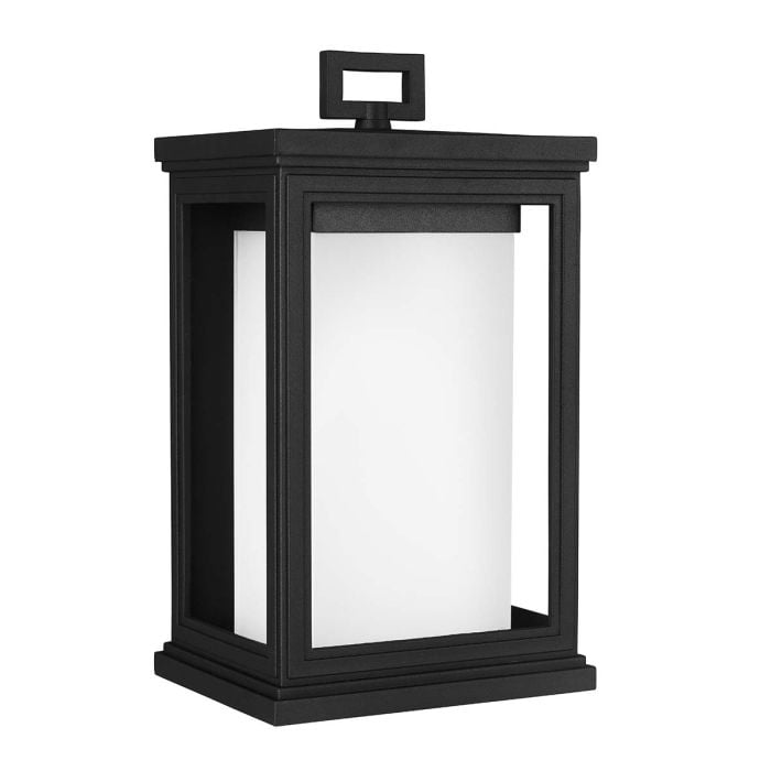 elstead lighting Roscoe 1 Light Medium Wall Lantern - Textured Black