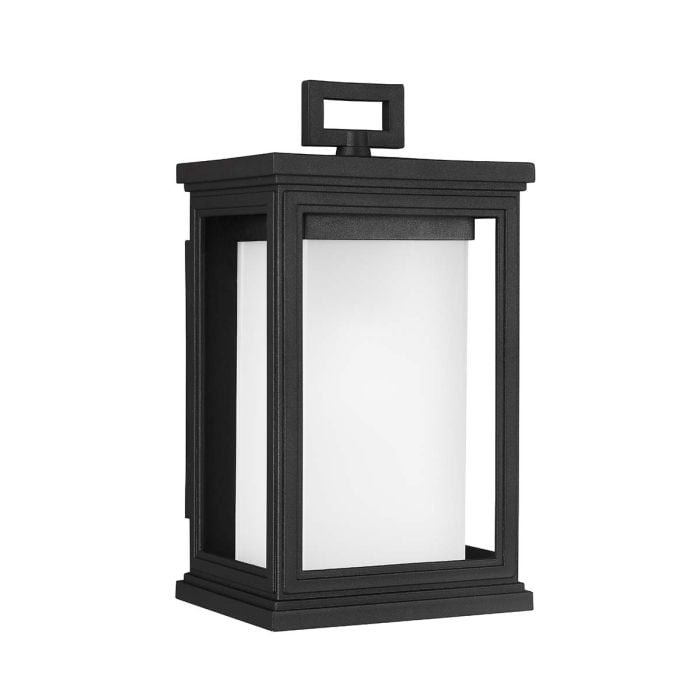 elstead lighting Roscoe 1 Light Small Wall Lantern - Textured Black