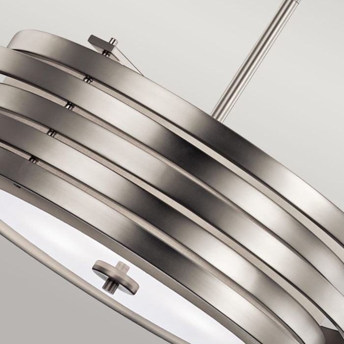 Elstead Lighting Roswell 3 Light Pendant - Brushed Nickel
