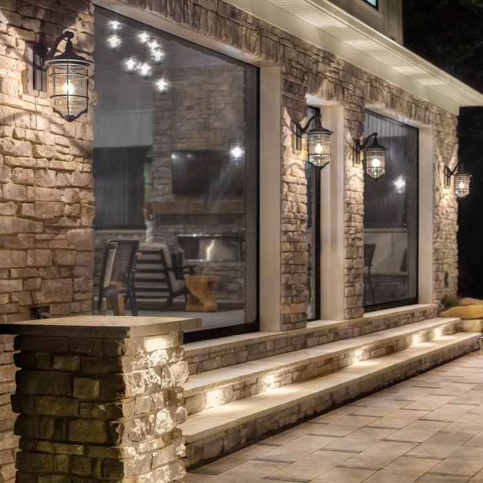 Elstead Lighting Royal Marine 1 Light Medium Wall Lantern - Distressed Black