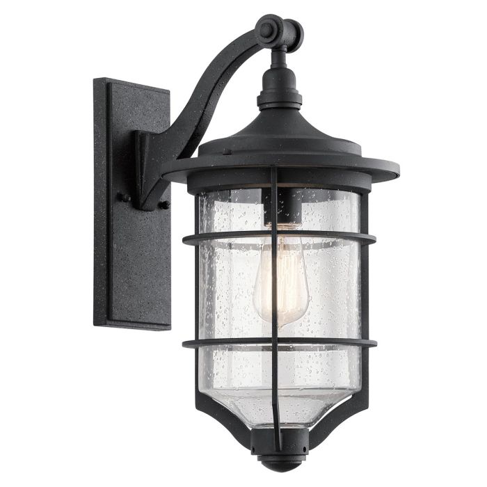 elstead lighting Royal Marine 1 Light Medium Wall Lantern - Distressed Black