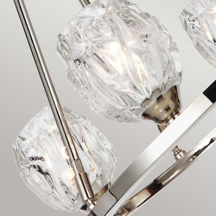 Elstead Lighting Rubin 4 Light Chandelier - Polished Nickel