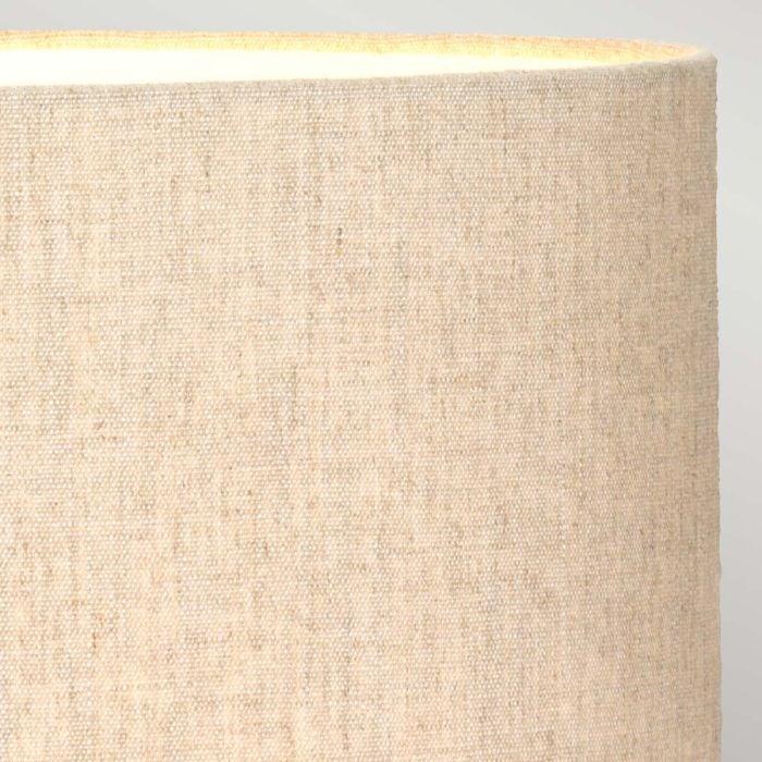Elstead Lighting Rufus 1 Light Table Lamp With Oval Shade - Bronze Patina With Natural Shade