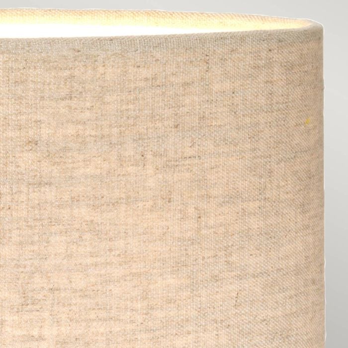 Elstead Lighting Sabi 1 Light Table Lamp With Oval Shade - Bronze Patina With Natural Shade