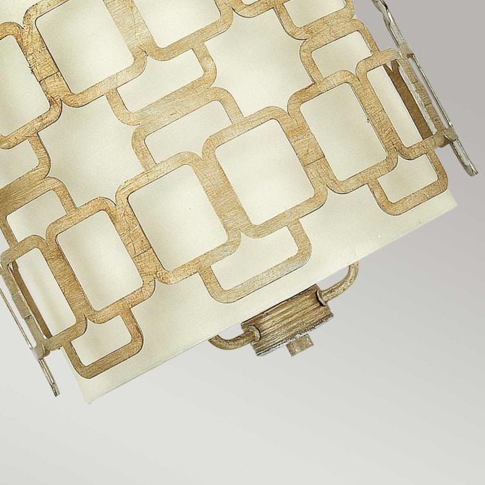 Elstead Lighting Sabina 3 Light Pendant - Silver Leaf