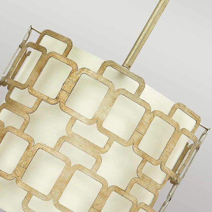 Elstead Lighting Sabina 3 Light Pendant - Silver Leaf