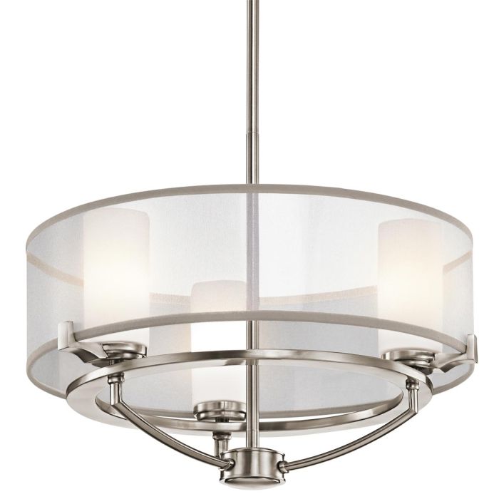 elstead lighting Saldana 3 Light Chandelier - Classic Pewter