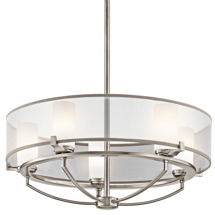 elstead lighting Saldana 5 Light Chandelier - Classic Pewter