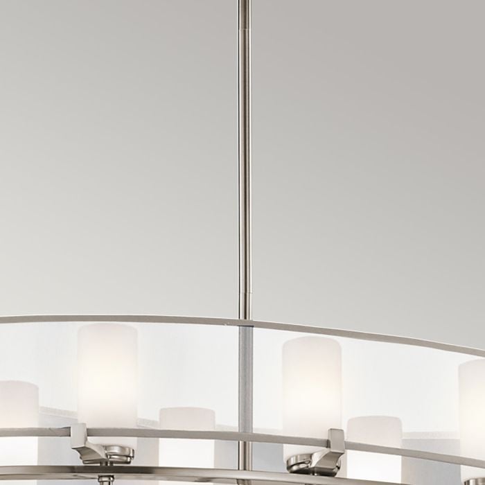 Elstead Lighting Saldana 8 Light Oval Chandelier - Classic Pewter