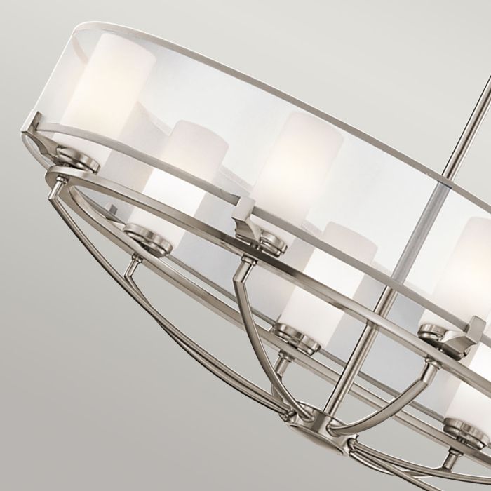 Elstead Lighting Saldana 8 Light Oval Chandelier - Classic Pewter