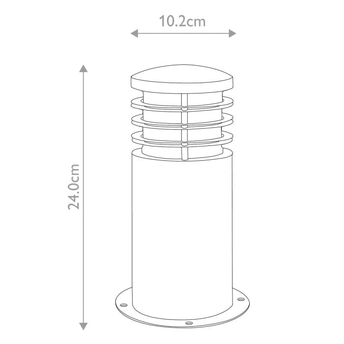 Elstead Lighting Sandbanks 1 Light Mini Bollard - Stainless Steel