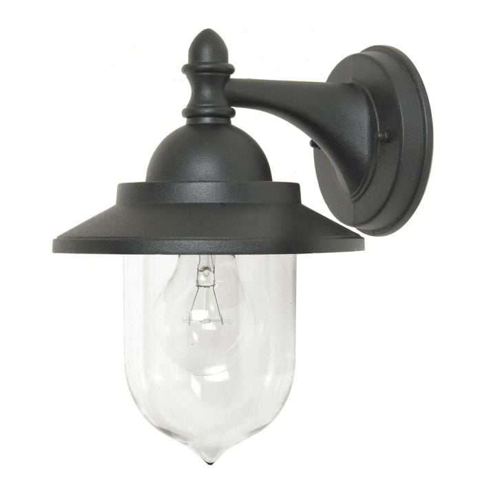 elstead lighting Sandown 1 Light Wall Lantern - Black