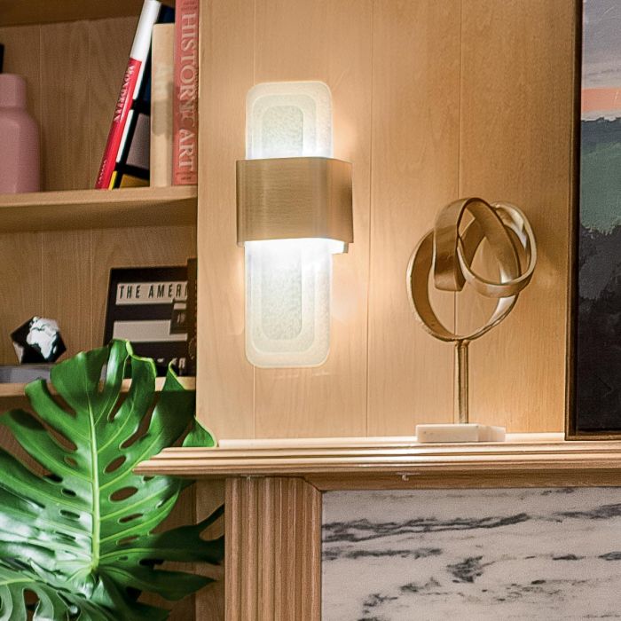 Elstead Lighting Serene 1 LtLED Wall Light - Natural Brass