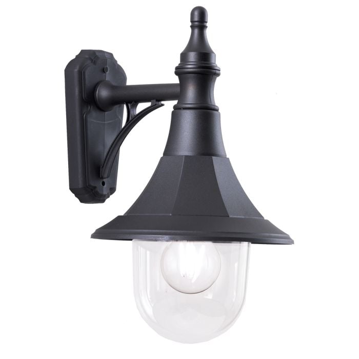 elstead lighting Shannon 1 Light Down Wall Lantern - Black