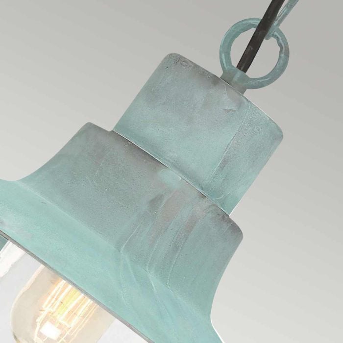 Elstead Lighting Sheldon 1 Light Chain Lantern - Verdigris