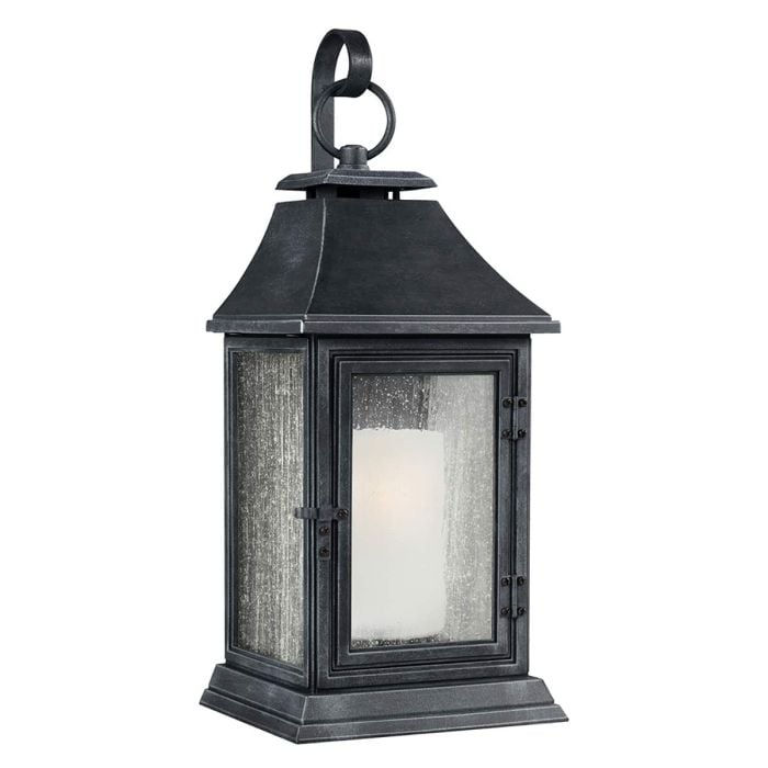 elstead lighting Shepherd 1 Light Extra Large Wall Lantern - Dark Weathered Zinc