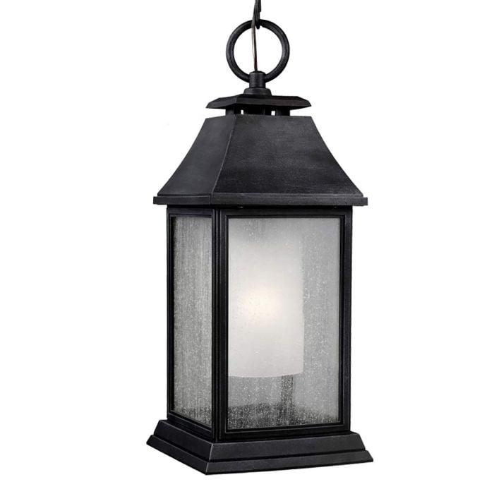 Elstead Lighting Shepherd 1 Light Large Chain Lantern - Dark Weathered Zinc